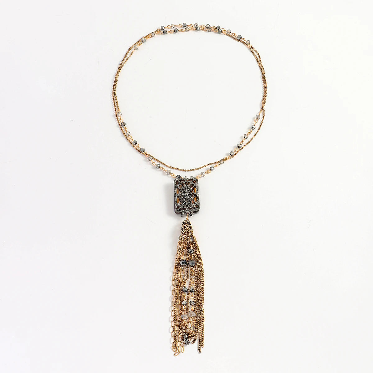 Retro Tassel Jewelry, Vintage Tassel Pendant, Vintage Tassel Earrings