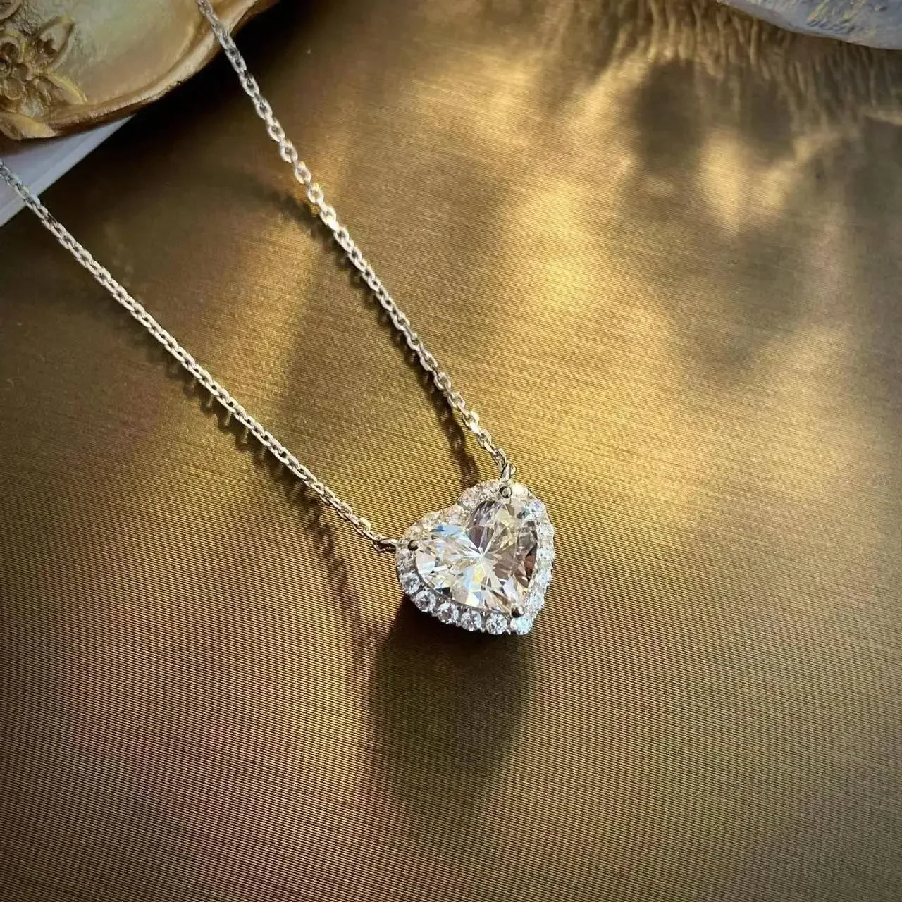 Gold Silver Heart Necklace, Vintage Heart Pendant Necklace, The Jewelry of the Heart