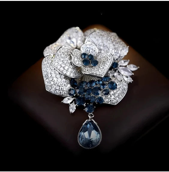 Crystal Tassel Brooch, Luxury Women’s Brooch, Long Tassel Geometry Pin, Meteor Star Brooch, Light Luxury Jewelry Accessories, Sparkling Rhinestone Brooch Pin