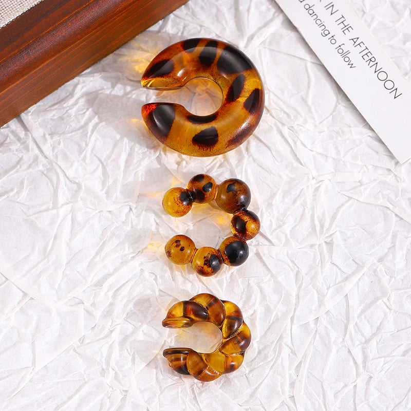 No Piercing Earrings, Acrylic Clip-On Earrings, Punk Style Ear Cuff, Clip on Hoop Earrings, Unpierced Earrings for Women