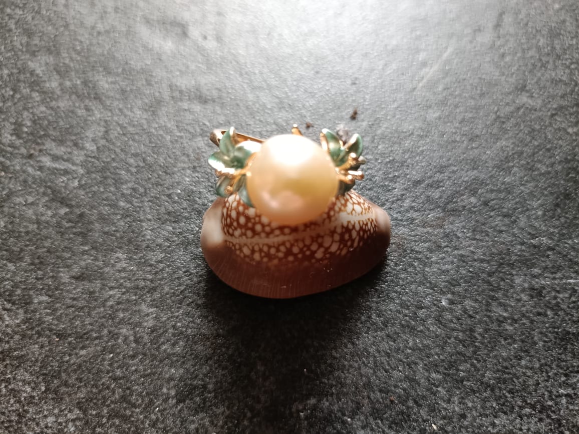 Forestry Golden Pearl Ring