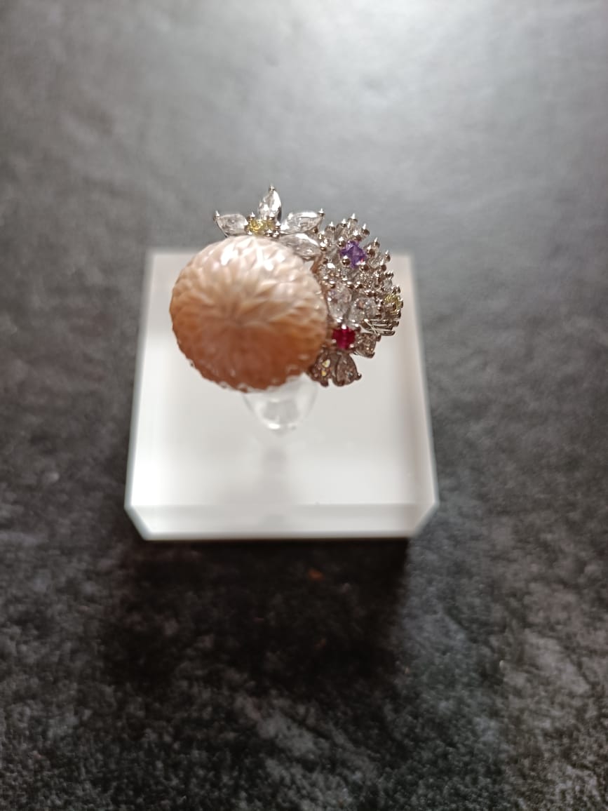 Urban Spark Pearl Ring