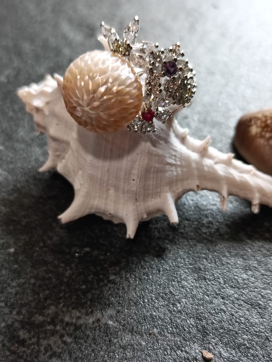 Urban Spark Pearl Ring