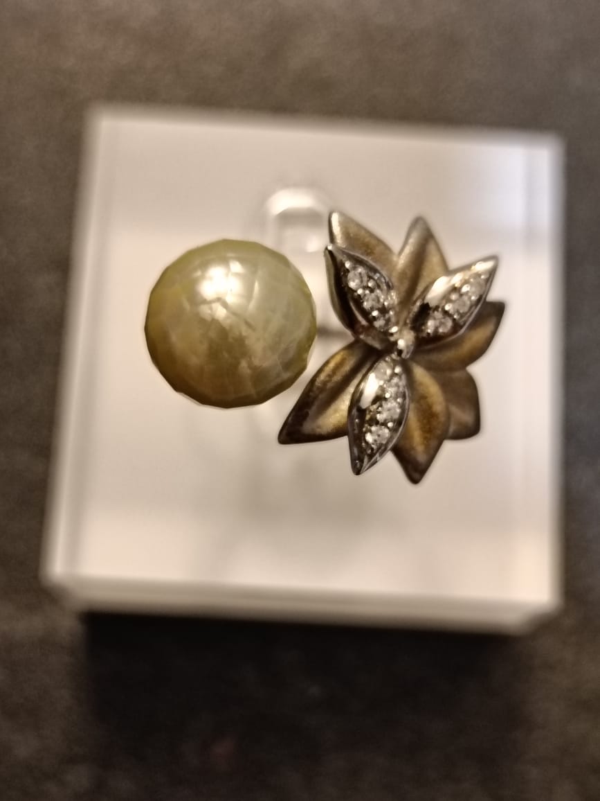 Rosy Sorella Golden Pearl Ring