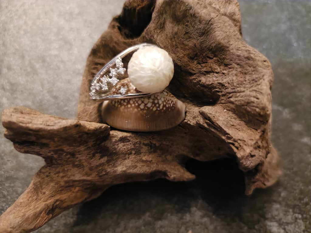Purity of the Ocean Pearl Ring