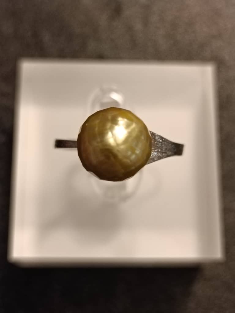 Sunrise Gem Golden Pearl Ring