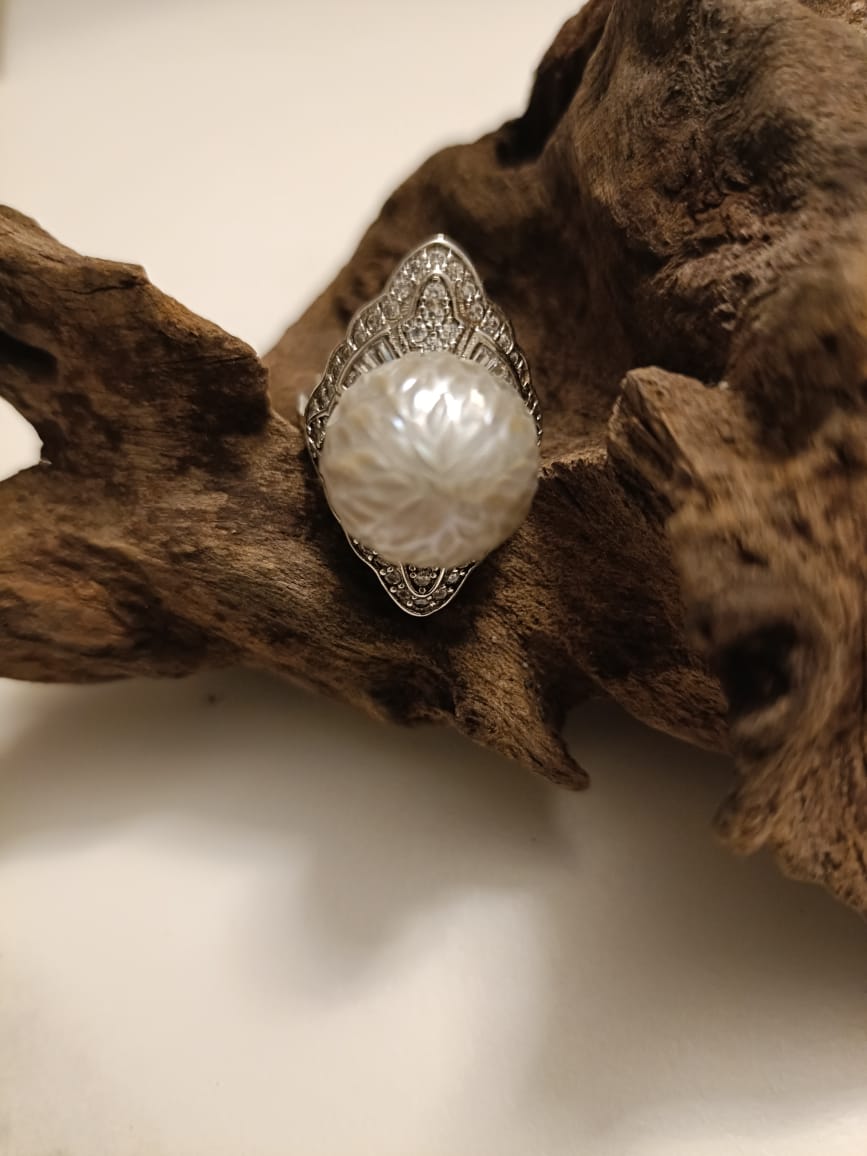 Ancient Gothic Pearl Ring