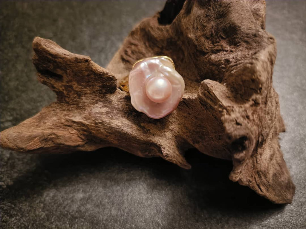 Ocean Grace Light Purplish Pearl Ring