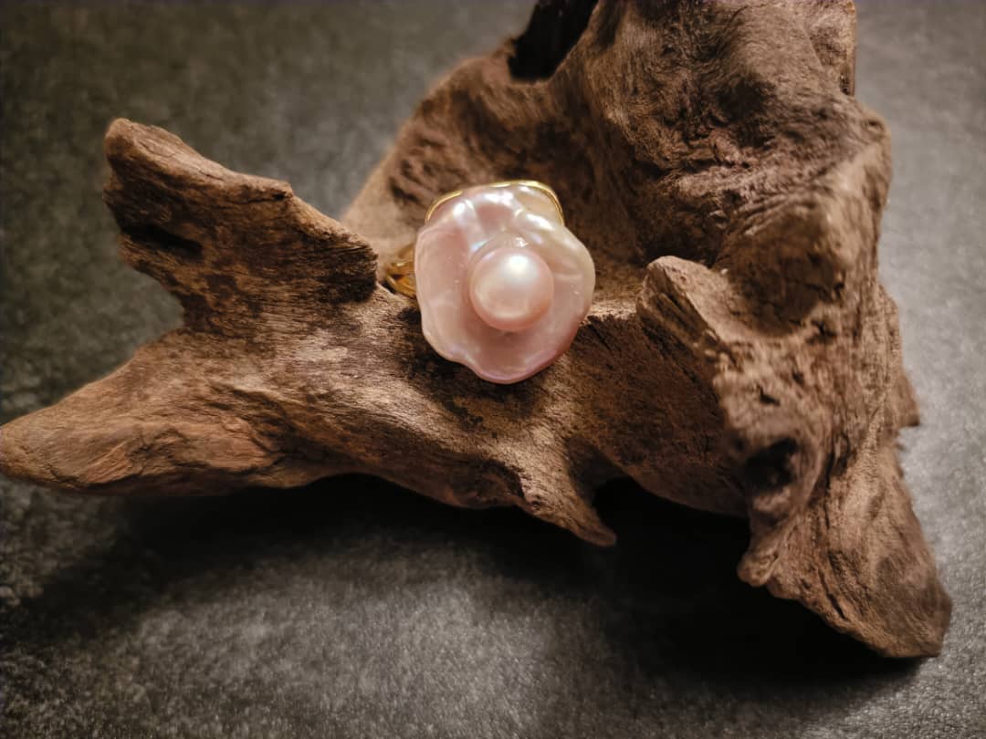Ocean Grace Light Purplish Pearl Ring