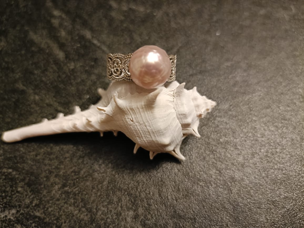 Vintage Light Pink Pearl of Belle Époque Ring