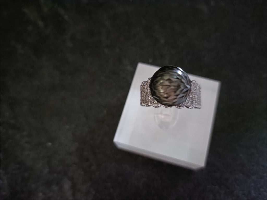 Vintage Glow Black Pearl Ring