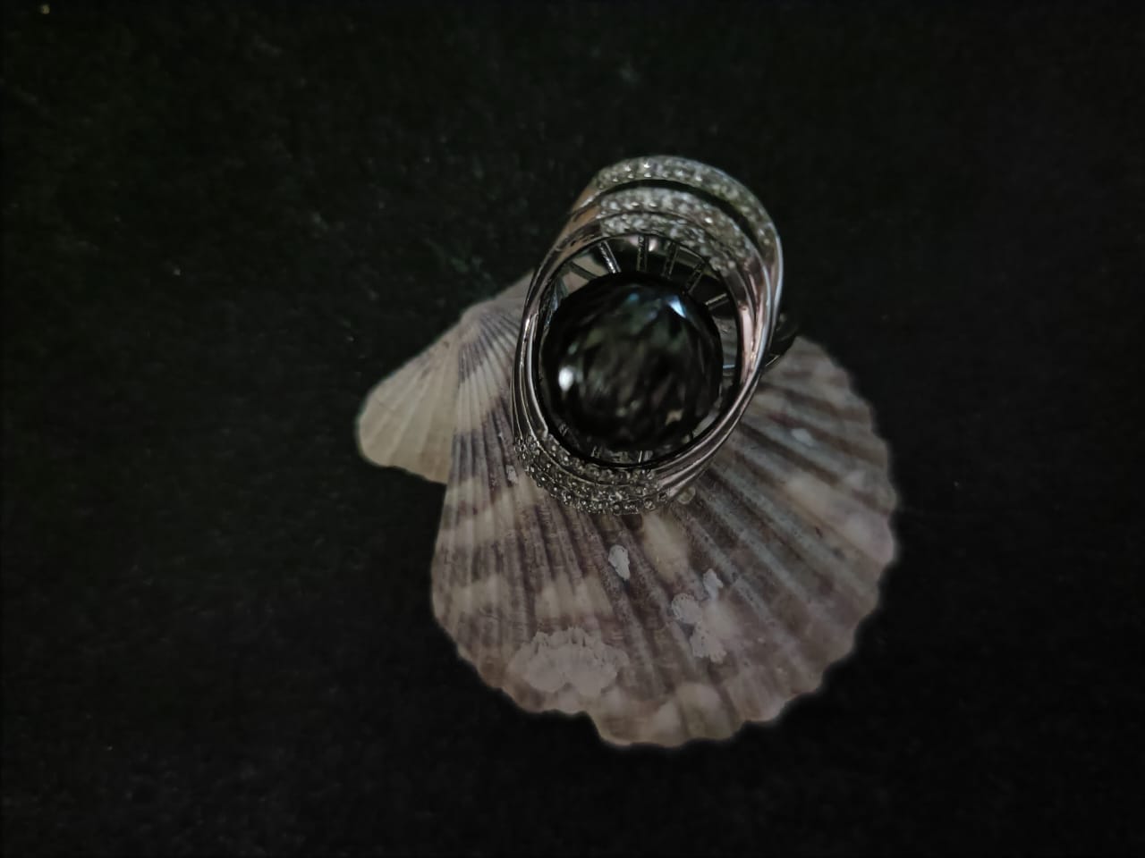 Lady Eleanor Black Pearl Ring