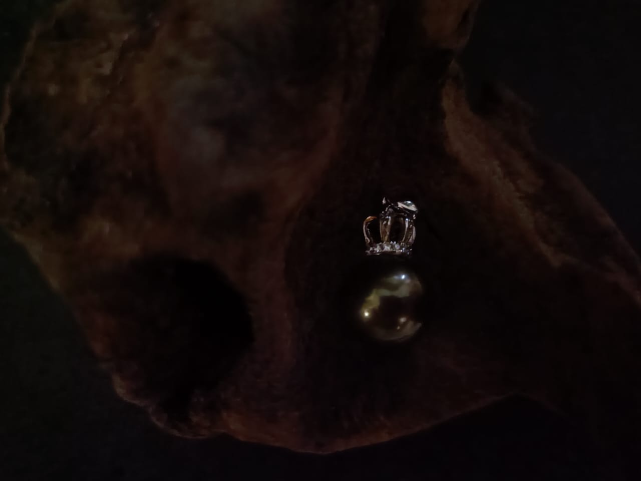 Crown Black Pearl Pendant