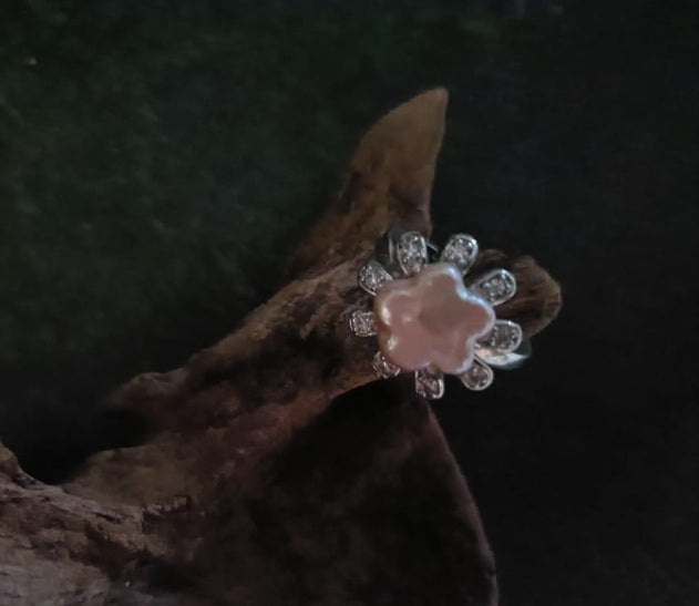 Starlit Vintage Pearl Ring