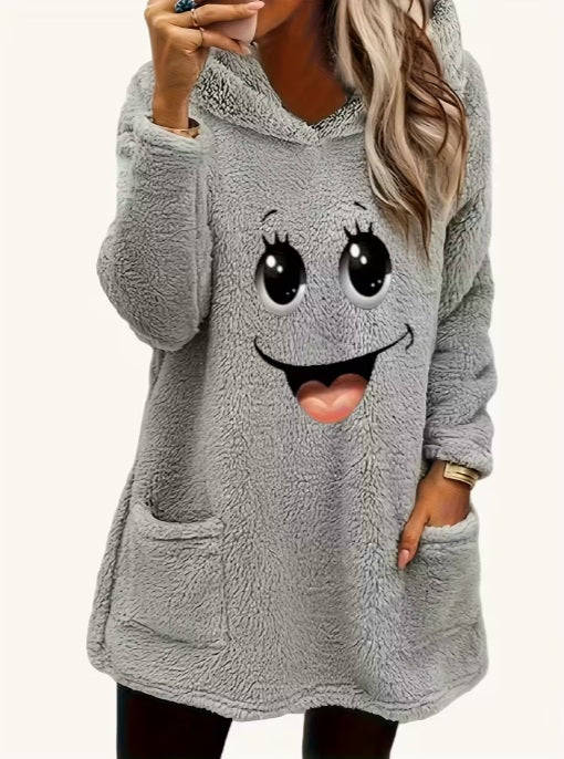Cartoon Cute Funny Plush Winter Sweatshirt
