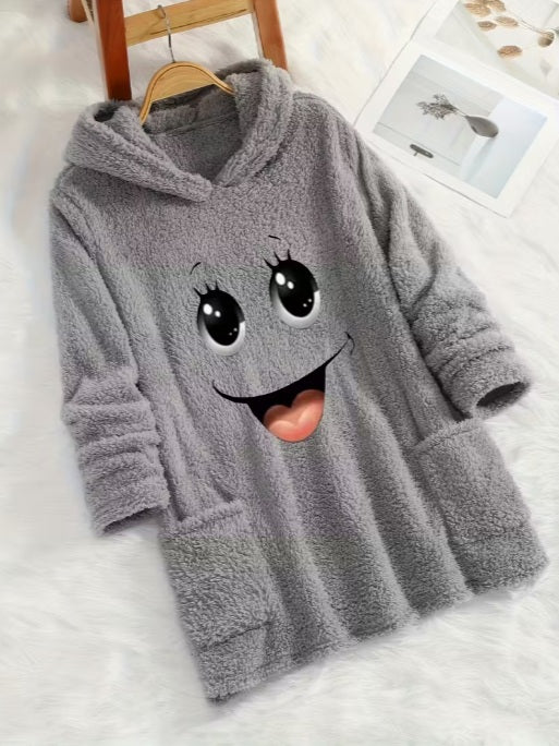 Cartoon Cute Funny Plush Winter Sweatshirt