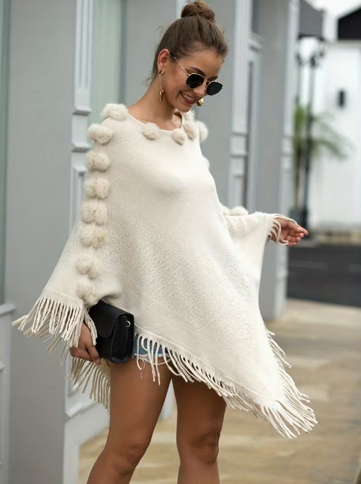 Women’s Soft Textured Poncho Cardigan
