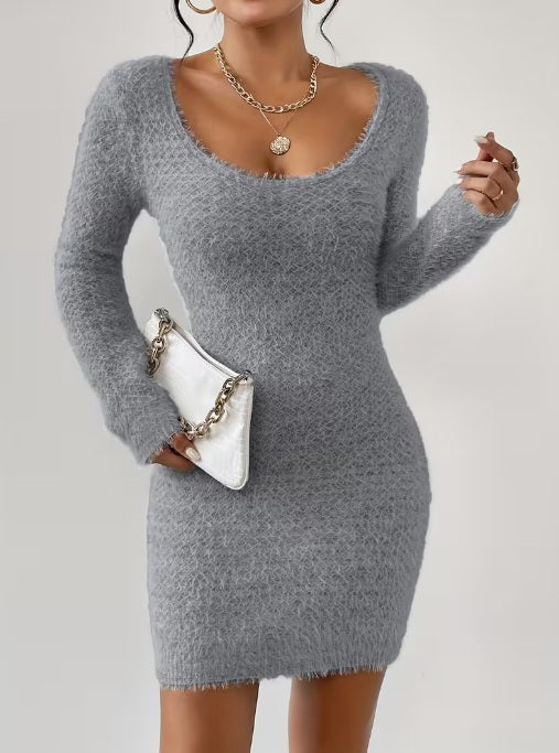 Neck Knit Fabric Dress for all Occasions