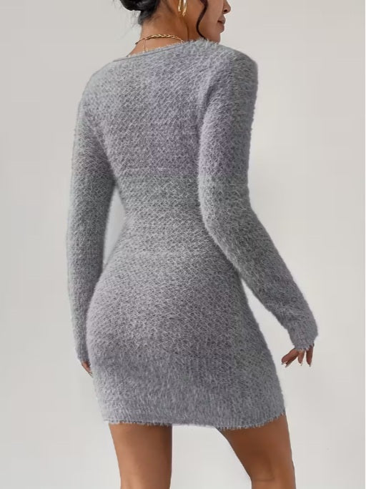 Neck Knit Fabric Dress for all Occasions